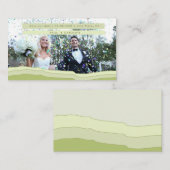 フレッシュアクアパステルグラデーショモダンン鮮やか結婚ズ エンクロージャーカード (正面/裏面)