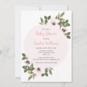 フレッシュアネモネベビーシャワー招待状_赤面 招待状 (正面)