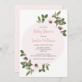 フレッシュアネモネベビーシャワー招待状_赤面 招待状 (正面/裏面)