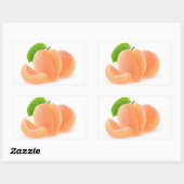 フレッシュアプリコット 長方形シール (シート)