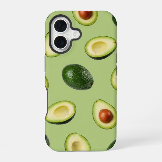 フレッシュアボカド柄 iPhone 16ケース (裏面)