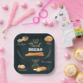 フレッシュアーティザンパンベーカリーローフバ転がグエット ペーパープレート (パーティー)