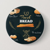 フレッシュアーティザンパンベーカリーローフバ転がグエット 缶バッジ (正面)