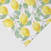 フレッシュイエローレモンとグリーンの葉デコページ 薄葉紙 (詳細)