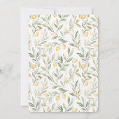 フレッシュイエローレモン誕生日 招待状 (裏面)