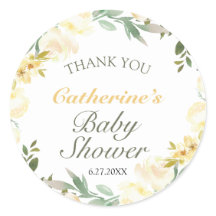 フレッシュイエロー春フローラベビーシャワーありがとう