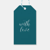 フレッシュイチゴとレモンのパターン ブルー ギフトタグ (裏面)