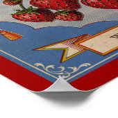 フレッシュイチゴのラベル ポスター (角)