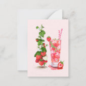 フレッシュイチゴドリンク付きサマー ホリデー カード (裏面)