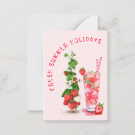 フレッシュイチゴドリンク付きサマー ホリデー カード