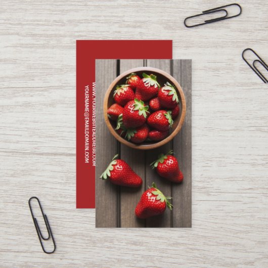 フレッシュイチゴ 名刺 (正面/裏面インサイチュ)