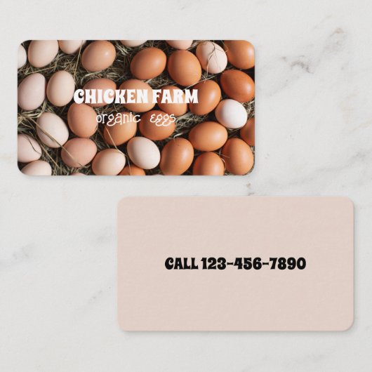 フレッシュエッグオーガニックバイオエッグズチキンヘンファーム 名刺 (正面/裏面)