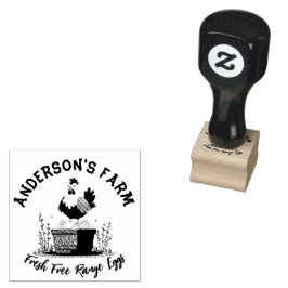 フレッシュエッグカスタムズファミリーファームヘンフローラ卵 ラバースタンプ