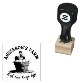 フレッシュエッグカスタムファミリーファームヘンモノグラム卵 ラバースタンプ