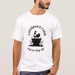 フレッシュエッグカスタム素朴ファミリーファームエッグ Tシャツ