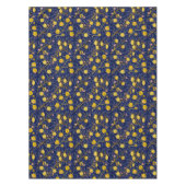 フレッシュエレガントブルーレモンつる植物 テーブルクロス (正面)