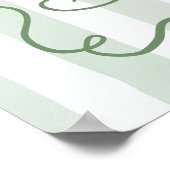 フレッシュオフお洒落ザマーケットセージ緑のブライダル ポスター (角)