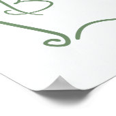 フレッシュオフお洒落ザマーケットセージ緑のブライダル ポスター (角)