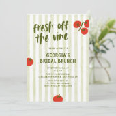 フレッシュオフつる植物トマトハンドドローブライダルシャワー 招待状 (スタンド正面)