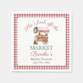 フレッシュオフザマーケットのクリスマス ブライダルシャワー スタンダードカクテルナプキン (正面)