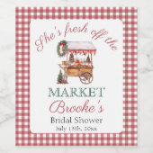 フレッシュオフザマーケットのクリスマス ブライダルシャワー ワインラベル (シングルラベル)