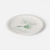 フレッシュオフザマーケットグリーンブライダルシャワー ペーパープレート (アングル)