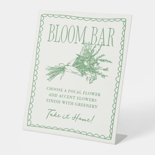 フレッシュオフザマーケットグリーンブライダルシャワー 台座サイン (正面)