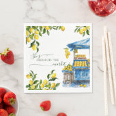 フレッシュオフザマーケットシトラスレモンブライダルシャワー スタンダードランチョンナプキン (インサイチュ)