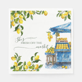 フレッシュオフザマーケットシトラスレモンブライダルシャワー スタンダードランチョンナプキン