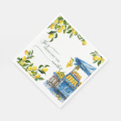 フレッシュオフザマーケットシトラスレモンブライダルシャワー スタンダードランチョンナプキン (角)