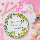 フレッシュオフザマーケットシトラスレモンブライダルシャワー ペーパープレート (パーティー)