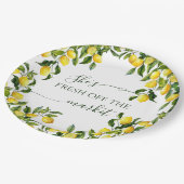 フレッシュオフザマーケットシトラスレモンブライダルシャワー ペーパープレート (アングル)