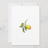 フレッシュオフザマーケットシトラスレモンブライダルシャワー 招待状 (裏面)