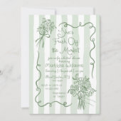 フレッシュオフザマーケットセージお洒落ブライダルシャワー 招待状 (正面)
