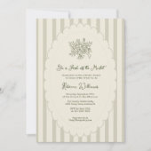 フレッシュオフザマーケットセージグリーンブライダルシャワー 招待状 (正面)