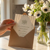 フレッシュオフザマーケットセージグリーンブライダルシャワー 招待状