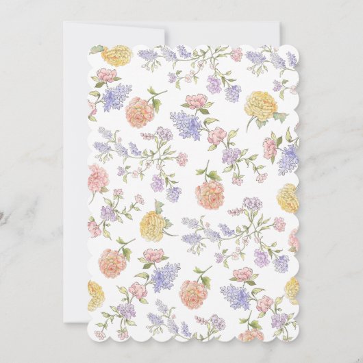 フレッシュオフザマーケットピンクフローラブライダルシャワー 招待状 (裏面)