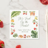 フレッシュオフザマーケットファーマーズマーケットブライダルシャワー スタンダードカクテルナプキン