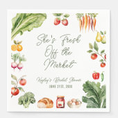 フレッシュオフザマーケットファーマーズマーケットブライダルシャワー スタンダードカクテルナプキン