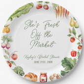 フレッシュオフザマーケットファーマーズマーケットブライダルシャワー ペーパープレート