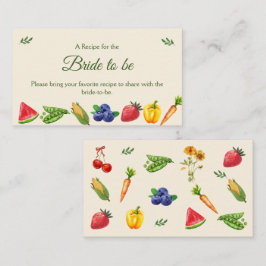 フレッシュオフザマーケットファームブライダルシャワーレシピ エンクロージャーカード