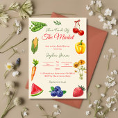 フレッシュオフザマーケットファームブライダルシャワー 招待状