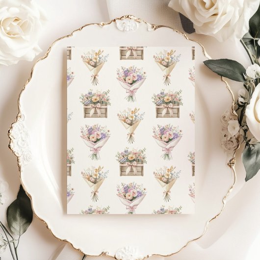 フレッシュオフザマーケットフラワーカートブライダルシャワー 招待状