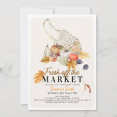 フレッシュオフザマーケットフランスのバッグ秋ブライダルシャワー 招待状 (正面)