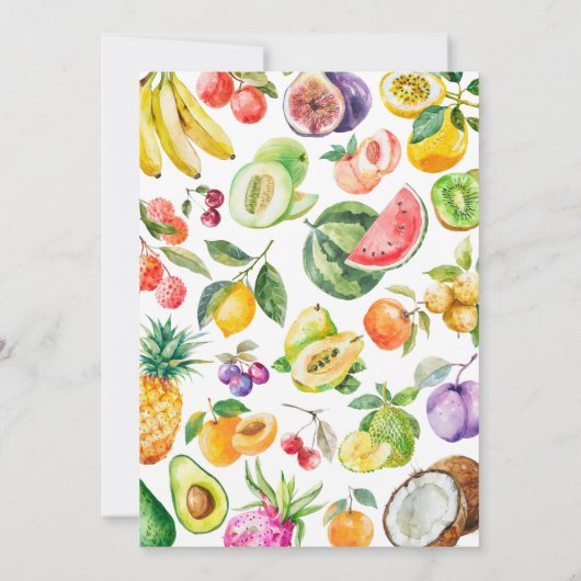 フレッシュオフザマーケットフルーツブライダルシャワー 招待状 (裏面)