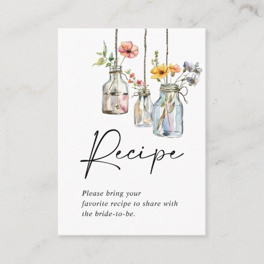 フレッシュオフザマーケットフローラジャーブライダルシャワー エンクロージャーカード (正面)