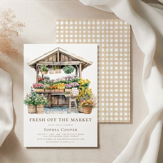 フレッシュオフザマーケットフローラブライダルシャワー 招待状