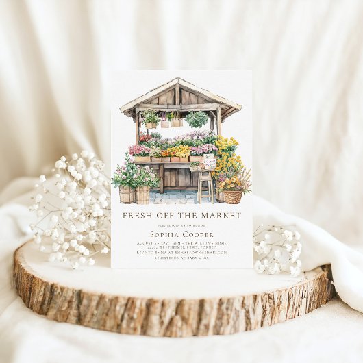 フレッシュオフザマーケットフローラブライダルシャワー 招待状