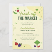 フレッシュオフザマーケットブライダルシャワーお祝い 招待状 (正面)