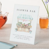 フレッシュオフザマーケットブライダルシャワーフラワーバー 台座サイン (インサイチュ)